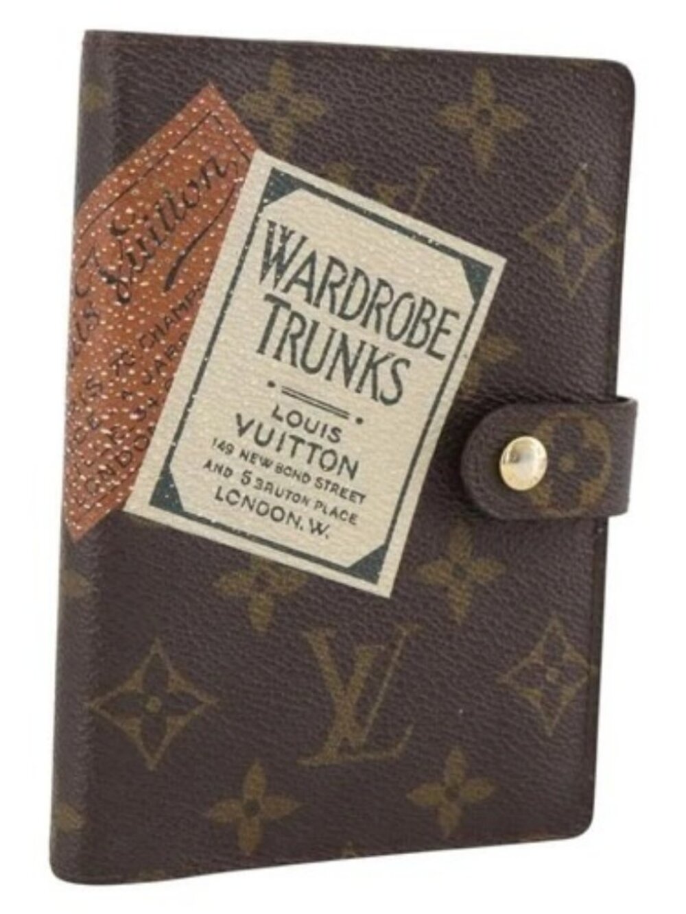 LOUIS VUITTON Monogram Trunk Label Agenda PM R21067 LV Auth BA11321
